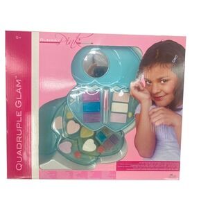 Runway Pink Glam Kids Makeup Kit for Girl Make Up Real Princess Blue Heart